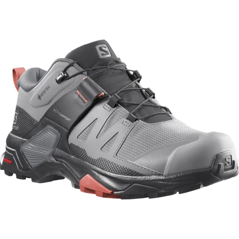 Grey / Black Salomon X Ultra 4 GTX Women's Hiking Shoes | IE JA6304